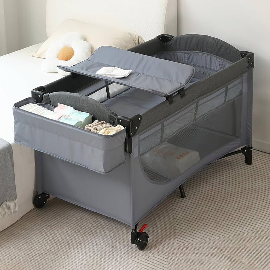 Amazon.co.jp: Kennkari プレイヤード ベビーベッド 折りたたみ ベビー